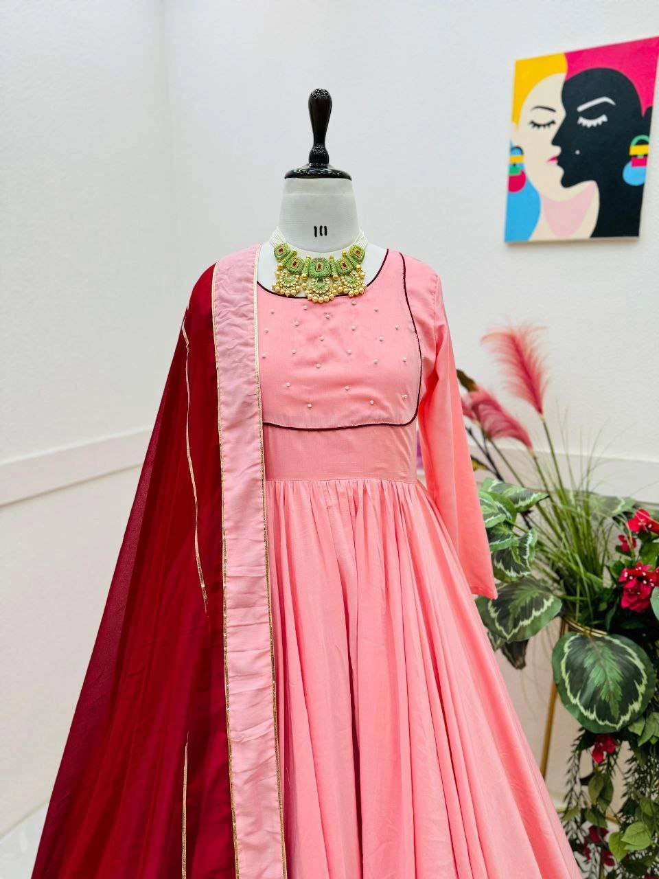 Vardan Ethnic Zb 5037 Cotton Silk Wholesale Gown with Dupatta — Wholesale Kurtis, MPA wholesale from Surat — view 6